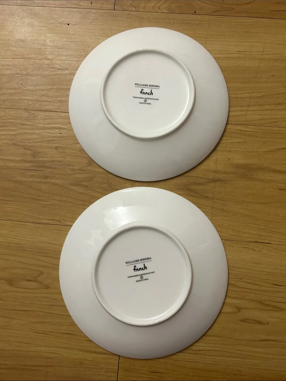 Williams Sonoma Fnnch set of 2 salad/dessert plates honey bear chef + birthday